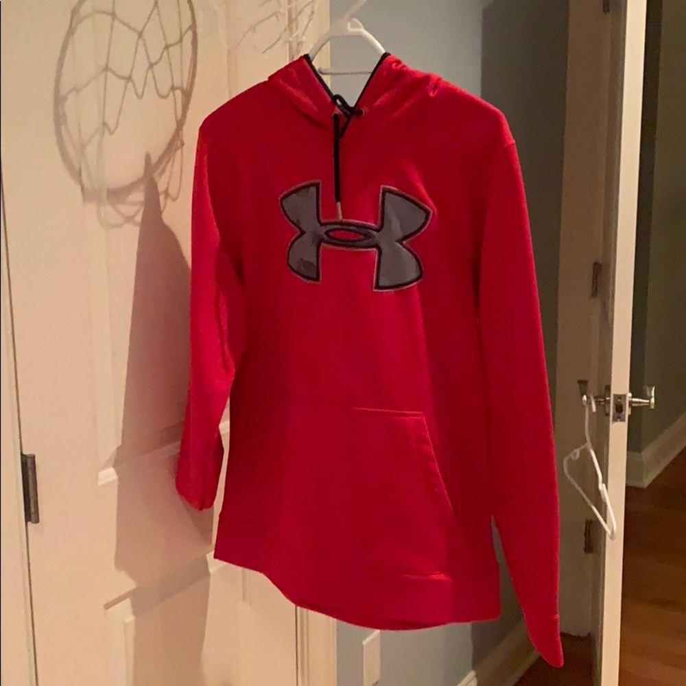 Red Under Armour hoodie